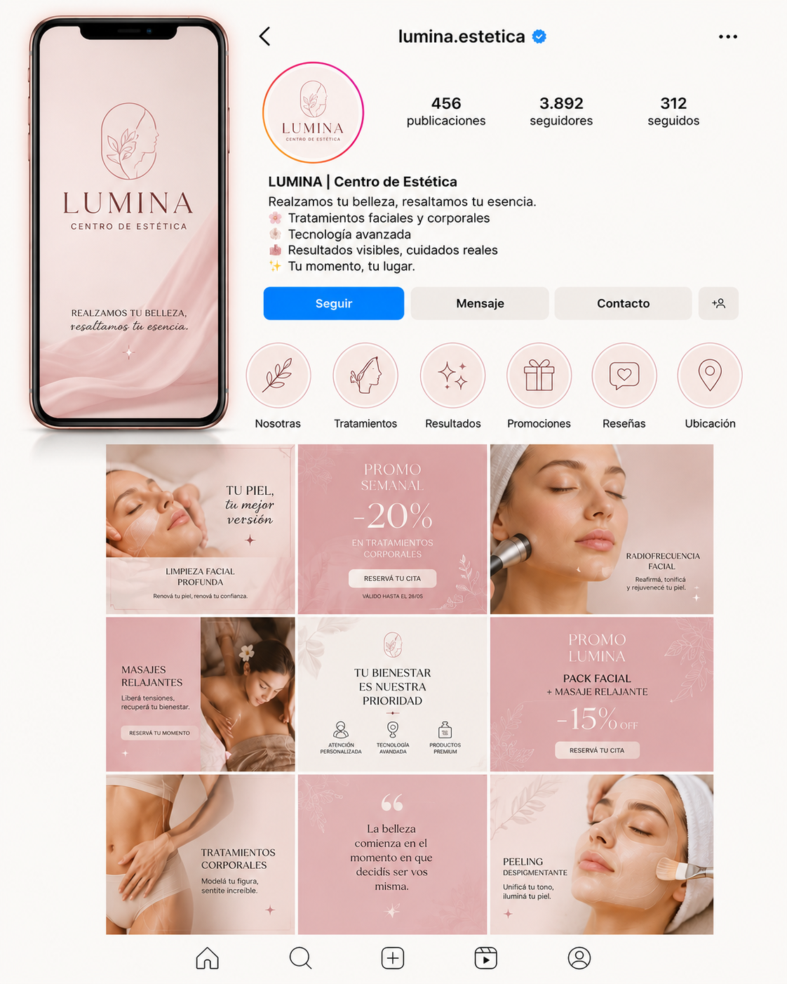 Lumina Centro de Estética — Social Media