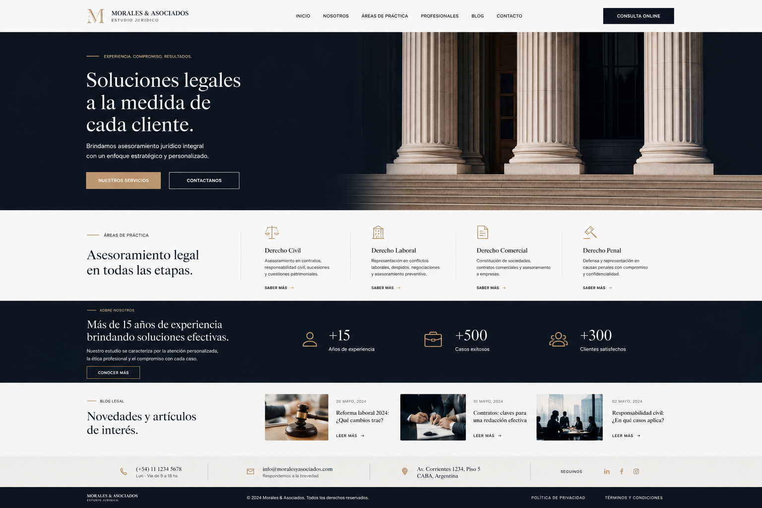 Morales Estudio — Vista escritorio